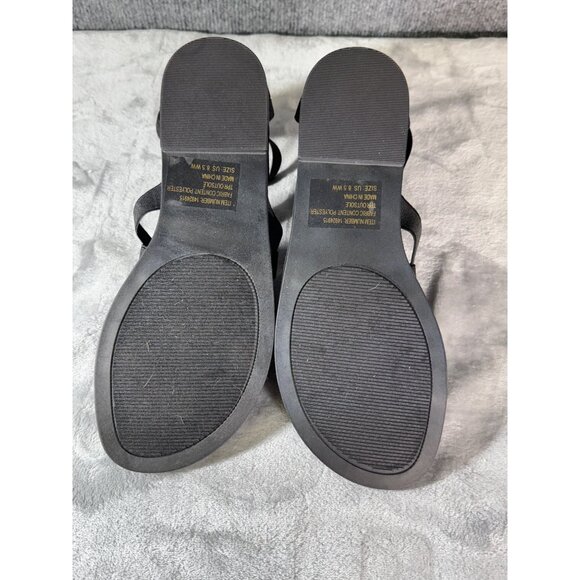 Torrid Womens shoes 8.5WW Black Gladiator Stretch Sandals Pre-Owned - Picture 15 of 16